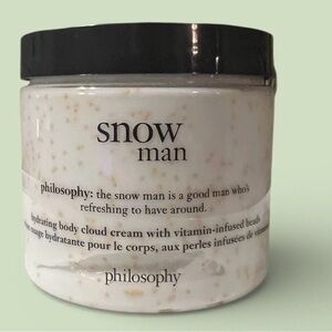 Philosophy large Snow Man Body Cream with Vitamin Infused Beads 16oz NEW